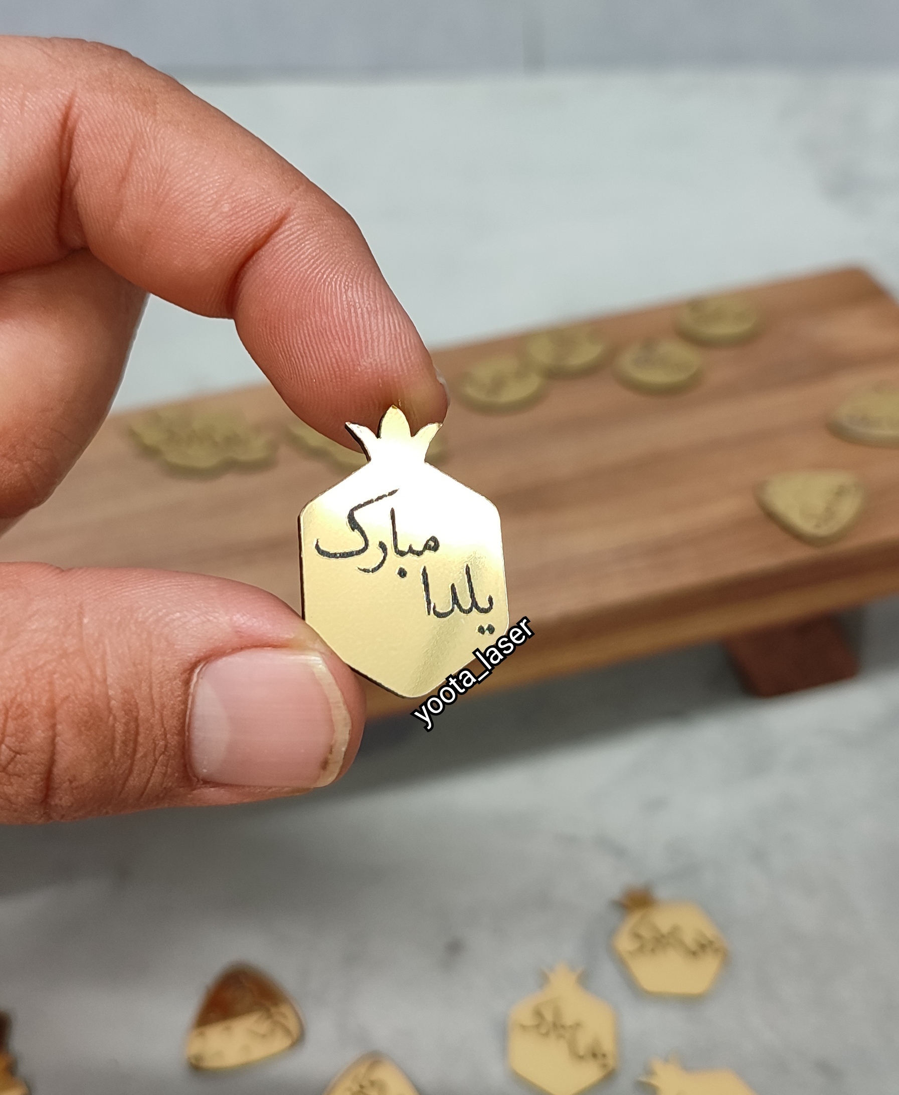 لیبل یلدایی با حکاکی یلدا مبارک