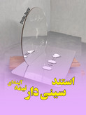 استند آینه ای اثرانگشت یادبود عقد دایره ای + سینی مستطیلی مولتی استایل نقره ای دولایه ضخیم با جای اثرانگشت