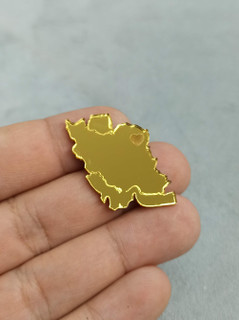 استیکر طرح ایران طلایی پشت چسبدار ( بسته 10 عددی) 3 سانتی جنس آینه پلکسی نشکن وارداتی