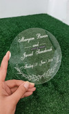 کارت عروسی دایره ای جنس پلکسی تایوانی ( سایز ۱۵ سانتی)