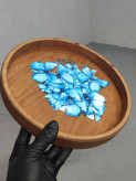 گیفت کارت پروانه چاپی گلاسه آبی ( 36 عدد = 18 جفت)